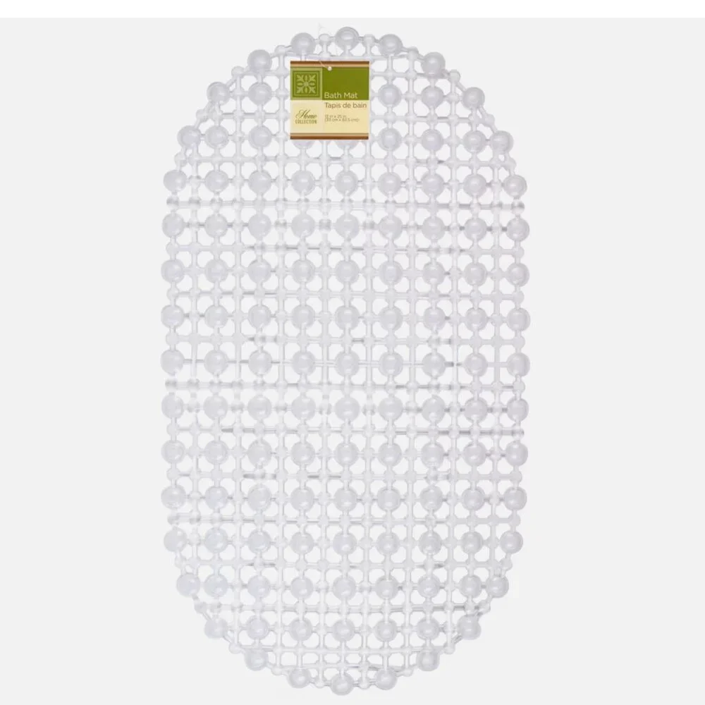 Home Collection Bath Mat 13.9”X‎ 25.4”Silicone Suction Cup-Brand New